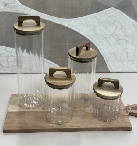 سيت علب زجاج اربع احجام